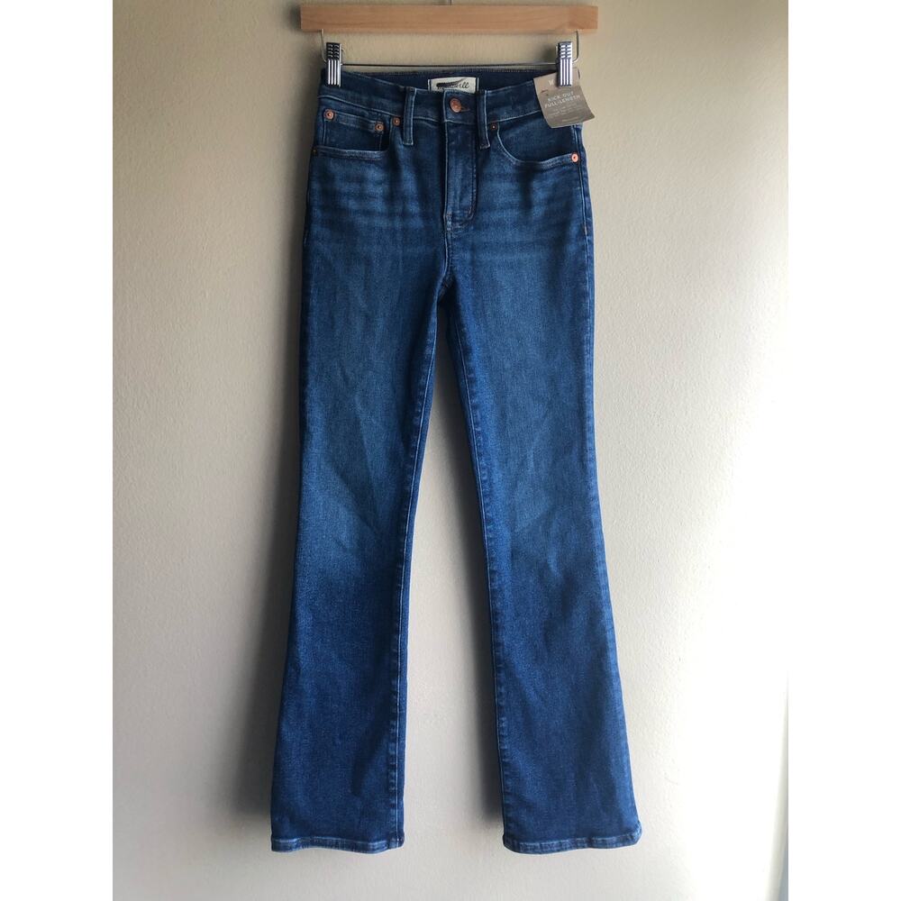 New Madewell Kick Out Full-Length Jeans Blue Size W23